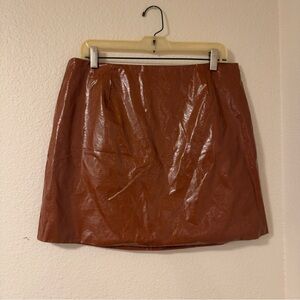 Cotton On Shiny Brown Mini Skirt